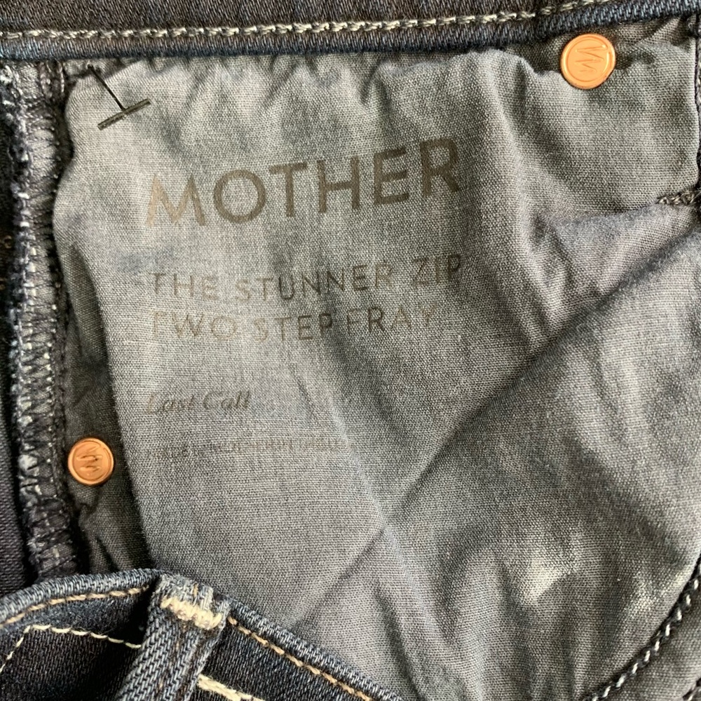 MOTHER Stunner Zip Two Step Ankle Fray Jeans in LAST CALL SIZE 24 - Picture 12 of 13